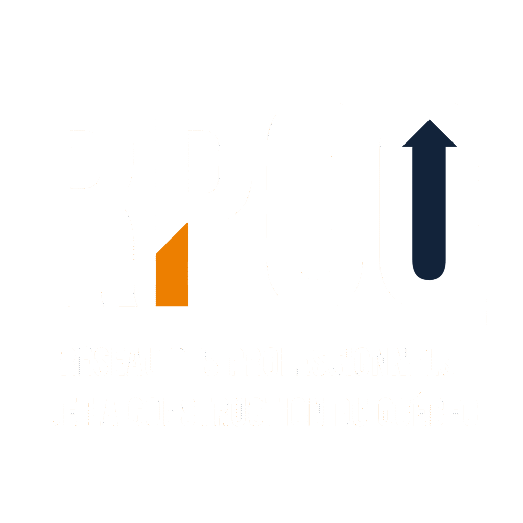 Logo transparent du réseau des professionnels de la construction du Québec.